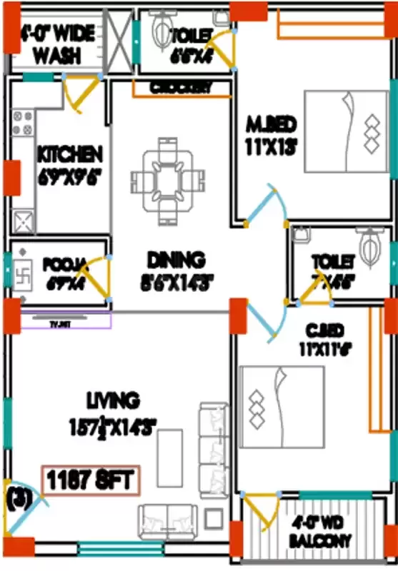 Floor plan for Aditya Sree Vari Nilayam